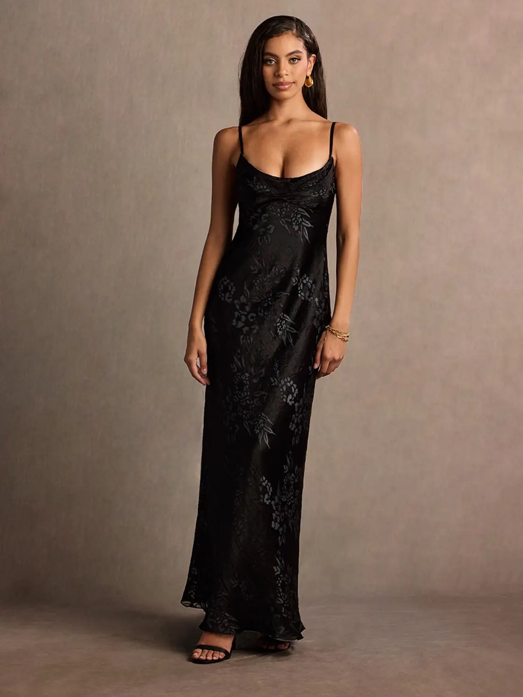 Ivy Black Slate Maxi Dress - Azazie